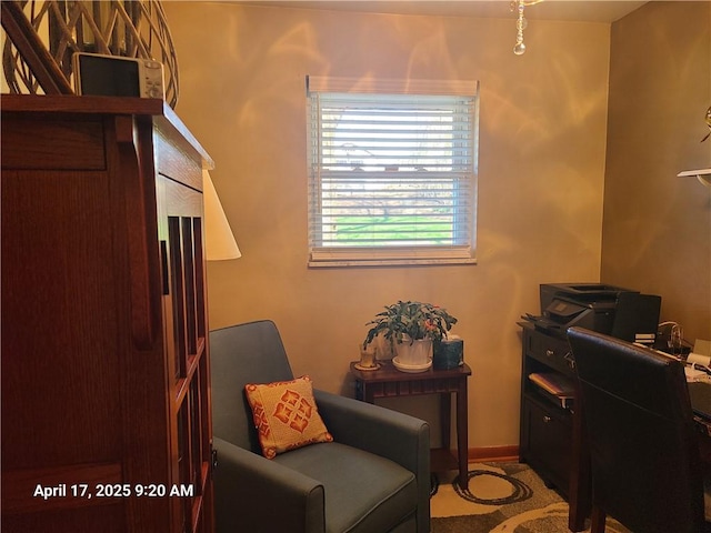 3381 Columbia Dr, Castle Shannon, PA 15234 - living area with an office area and baseboards