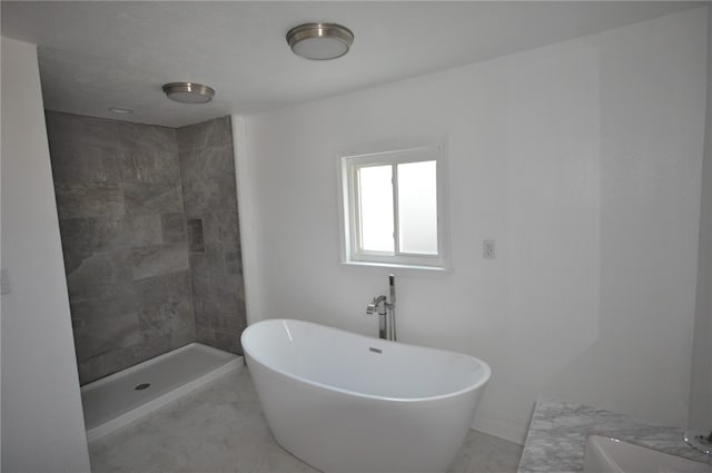 16 4th St, Sharpsburg, PA 15215 - bathroom with a freestanding tub and tiled shower