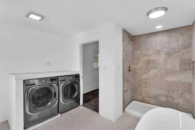 16 4th St, Sharpsburg, PA 15215 - laundry area featuring washer and clothes dryer and baseboards