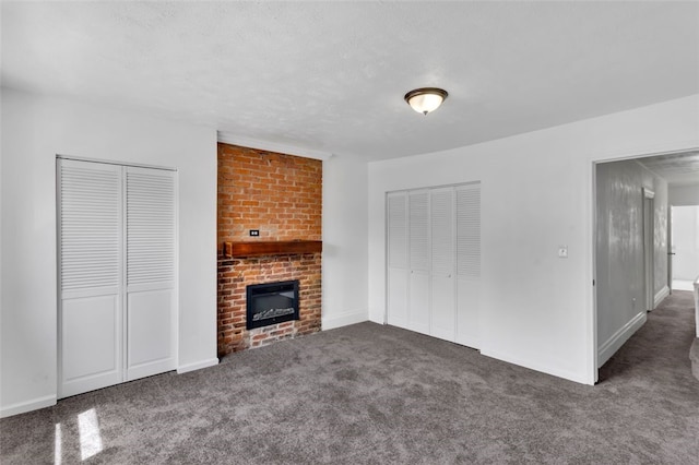 16 4th St, Sharpsburg, PA 15215 - unfurnished living room with carpet and a fireplace