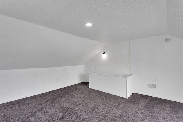 16 4th St, Sharpsburg, PA 15215 - bonus room with vaulted ceiling, carpet floors, a textured ceiling, and recessed lighting