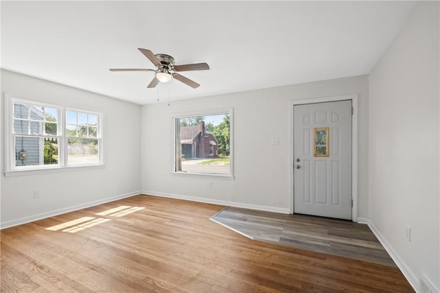 125 Carroll St, Aliquippa, PA 15001 - entryway with wood finished floors and a ceiling fan