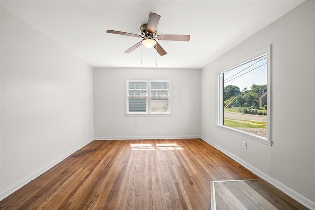 125 Carroll St, Aliquippa, PA 15001 - spare room featuring wood finished floors and a ceiling fan