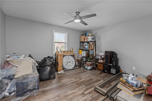 207 Linden Rd, North Strabane, PA 15317 - interior space with a ceiling fan and wood finished floors