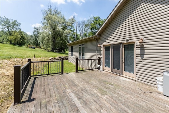207 Linden Rd, North Strabane, PA 15317 - wooden deck featuring a lawn