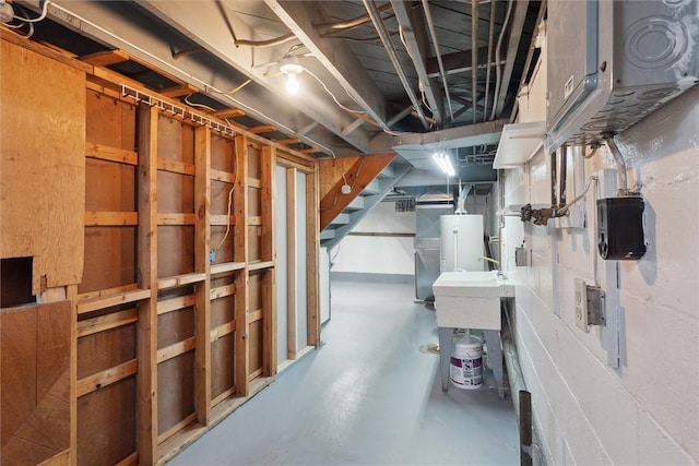 410 Blackhawk Rd, Chippewa Twp, PA 15010 - unfinished below grade area featuring water heater
