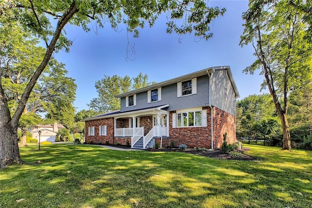 1318 Dellview Dr, Unity Twp, PA 15601 - traditional-style home with a front lawn and brick siding