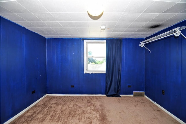 3411 York St, Mckeesport, PA 15132 - carpeted empty room with a paneled ceiling