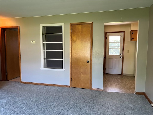 642 S 3rd St, Sharpsville, PA 16150 - spare room featuring built in shelves and carpet floors