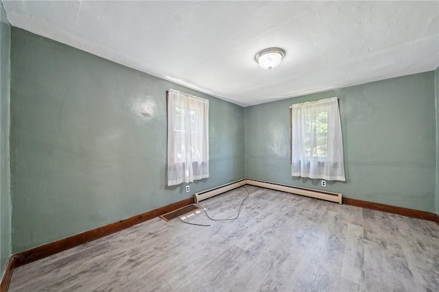 665 Stuchell Rd, Burrel/Blacklick, PA 15748 - spare room with wood finished floors and a baseboard radiator