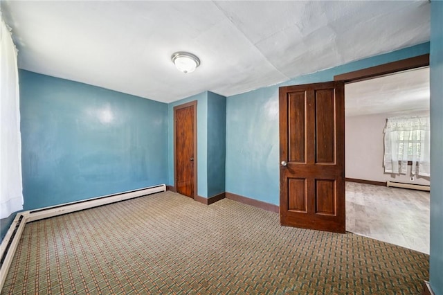 665 Stuchell Rd, Burrel/Blacklick, PA 15748 - carpeted empty room featuring baseboard heating and a baseboard radiator