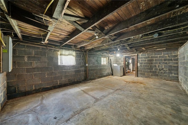 665 Stuchell Rd, Burrel/Blacklick, PA 15748 - below grade area featuring washer and clothes dryer