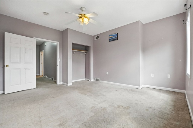 227 Henderson St, Fineview, PA 15212 - unfurnished bedroom with carpet, a closet, and a ceiling fan