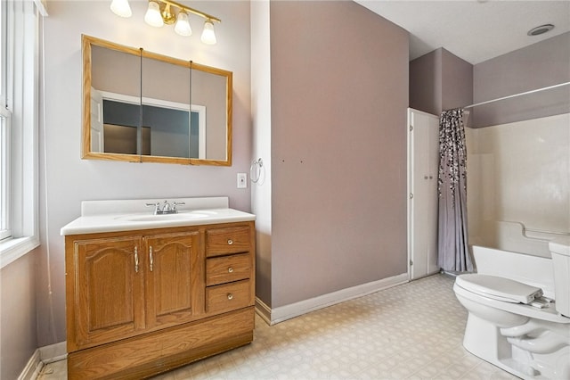 227 Henderson St, Fineview, PA 15212 - bathroom with vanity, tile patterned floors, and shower / bath combo with shower curtain