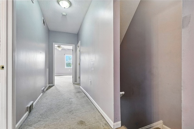 227 Henderson St, Fineview, PA 15212 - hall featuring carpet floors and a textured ceiling
