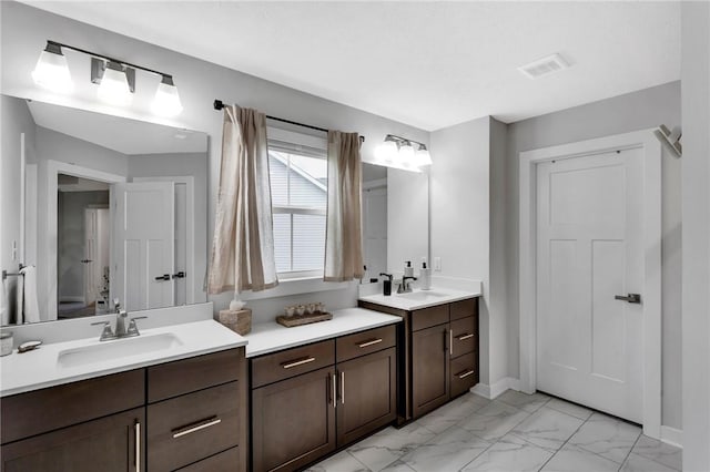 212 Bengal Fox, Jackson Twp, PA 16063 - full bath with vanity and marble look tiles