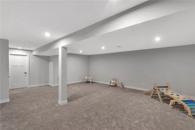 212 Bengal Fox, Jackson Twp, PA 16063 - finished below grade area with carpet and recessed lighting