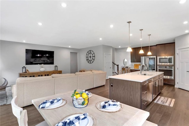 212 Bengal Fox, Jackson Twp, PA 16063 - dining space with recessed lighting and dark wood finished floors
