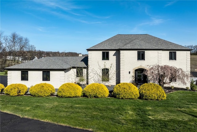 2460 Nicholson Rd, Franklin Park, PA 15143 - view of property exterior featuring a yard, brick siding, and a shingled roof