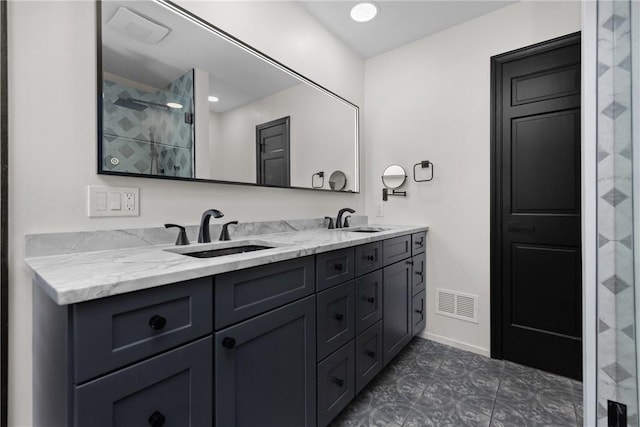2460 Nicholson Rd, Franklin Park, PA 15143 - full bathroom featuring double vanity and tiled shower