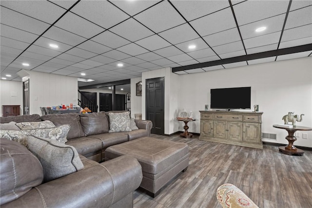 2460 Nicholson Rd, Franklin Park, PA 15143 - living room featuring wood finished floors and recessed lighting