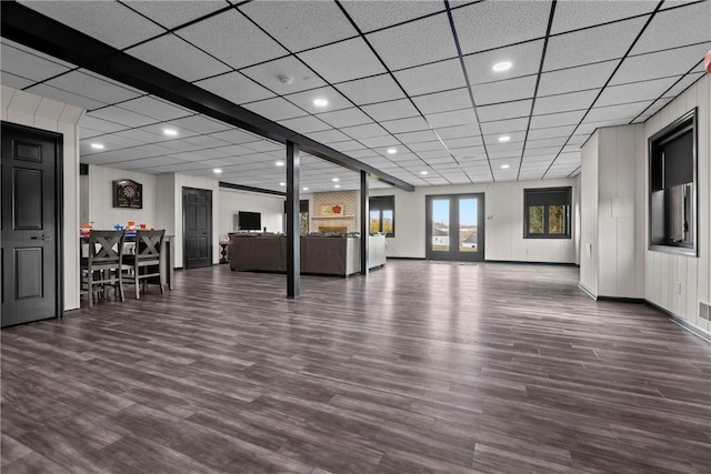 2460 Nicholson Rd, Franklin Park, PA 15143 - living room with dark wood-style flooring and recessed lighting