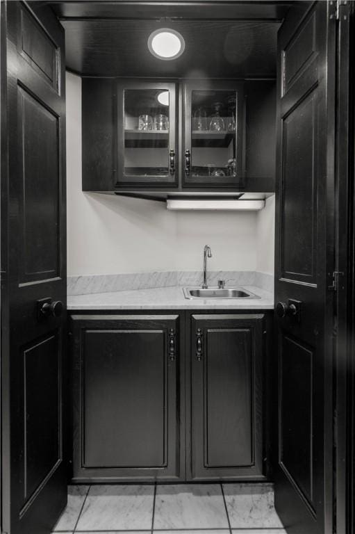 2460 Nicholson Rd, Franklin Park, PA 15143 - indoor wet bar with light marble finish floors