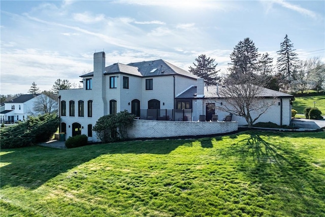 2460 Nicholson Rd, Franklin Park, PA 15143 - back of property with a chimney and a lawn