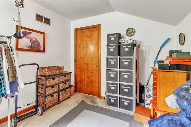 530 Perry Hwy, Lancaster Twp, PA 16037 - bedroom with carpet flooring and lofted ceiling