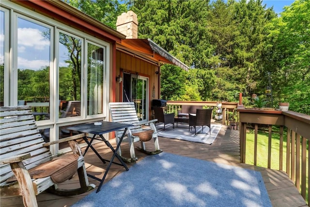 530 Perry Hwy, Lancaster Twp, PA 16037 - deck with view of wooded area
