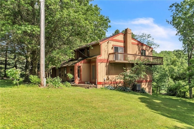 530 Perry Hwy, Lancaster Twp, PA 16037 - back of property featuring a yard and a chimney