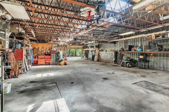 530 Perry Hwy, Lancaster Twp, PA 16037 - garage featuring a workshop area