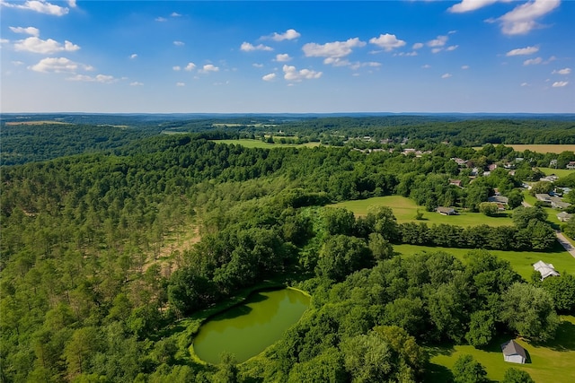 530 Perry Hwy, Lancaster Twp, PA 16037 - drone / aerial view of a heavily wooded area and a large body of water