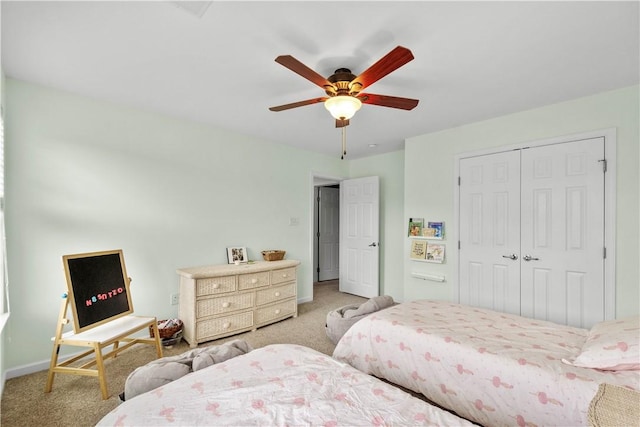 6412 Interlaken Dr, South Fayette, PA 15057 - carpeted bedroom with a closet and ceiling fan