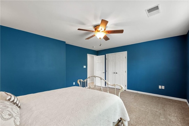 6412 Interlaken Dr, South Fayette, PA 15057 - carpeted bedroom with a closet and a ceiling fan