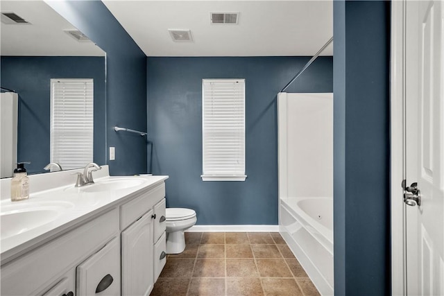 6412 Interlaken Dr, South Fayette, PA 15057 - bathroom with double vanity and tub / shower combination