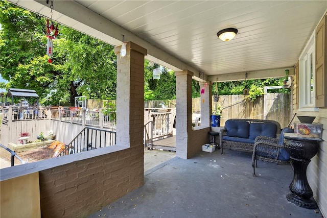 3879 Pittsburgh Rd, Perry Twp Fay, PA 15473 - fenced backyard with a patio and outdoor lounge area
