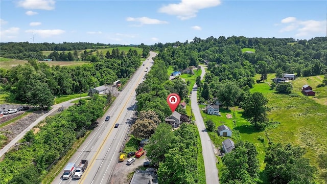 3879 Pittsburgh Rd, Perry Twp Fay, PA 15473 - drone / aerial view of a tree filled landscape and a main thoroughfare