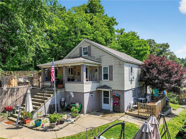 3879 Pittsburgh Rd, Perry Twp Fay, PA 15473 - view of front of property with covered porch and a shingled roof
