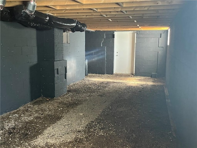 2103 Vermont Ave, West Mifflin, PA 15122 - unfinished basement featuring concrete block wall