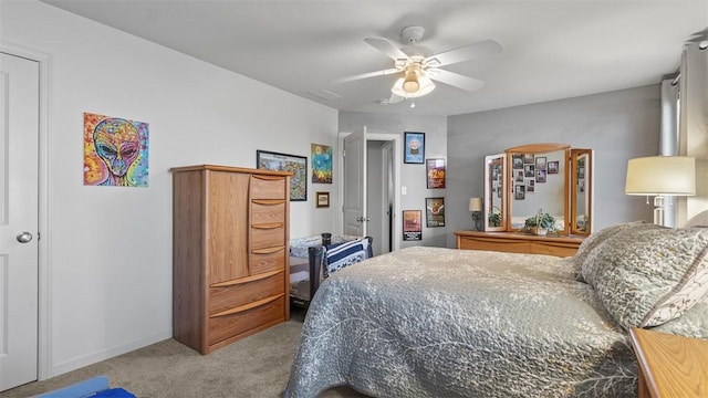 1025 Brookfield Dr, Bethel Park, PA 15102 - bedroom with carpet and ceiling fan