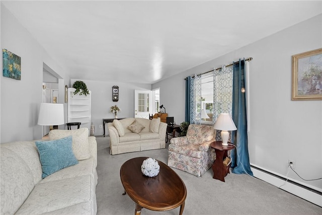 468 Crest Dr, Delmont, PA 15626 - living room with carpet and a baseboard radiator
