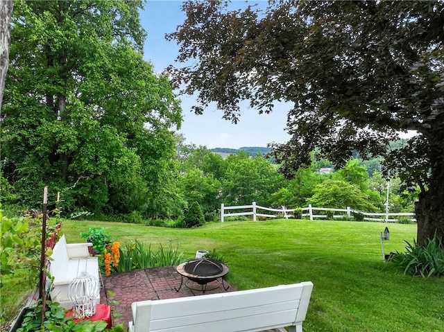 468 Crest Dr, Delmont, PA 15626 - view of yard featuring an outdoor fire pit