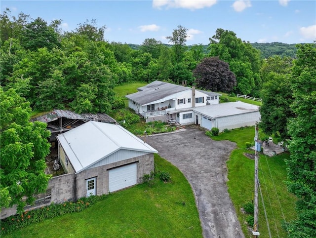 468 Crest Dr, Delmont, PA 15626 - view from above of property with a forest