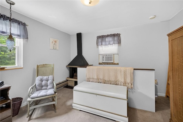 468 Crest Dr, Delmont, PA 15626 - sitting room featuring carpet flooring and cooling unit