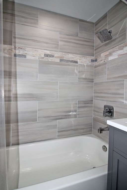 1351 Sky Ridge Dr, Upper St Clair, PA 15241 - full bathroom with bathtub / shower combination and vanity