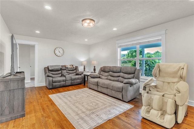 1659 Hooker Rd, Pa, PA 16041 - living room featuring wood finished floors and recessed lighting