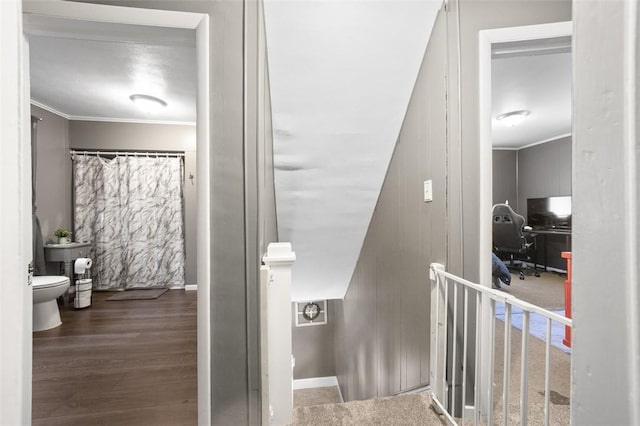 503 E Murphy Ave, Connellsville, PA 15425 - full bathroom with wood finished floors and ornamental molding