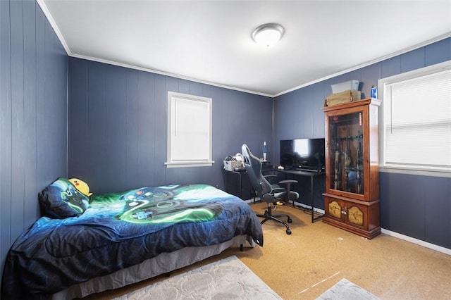 503 E Murphy Ave, Connellsville, PA 15425 - carpeted bedroom featuring crown molding and a desk