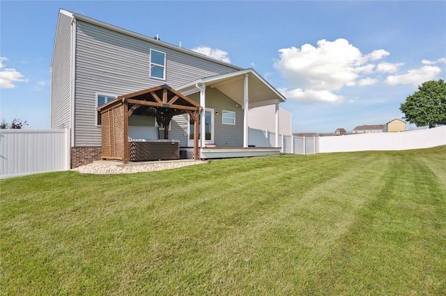 108 Norfolk Dr, Buffalo Twp But, PA 16055 - back of property featuring a gazebo and a wooden deck